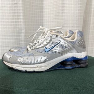 Nike SHOX FSM wms 8.5 shoes RARE Silver white Blue Running Shoes 2004 sneakers